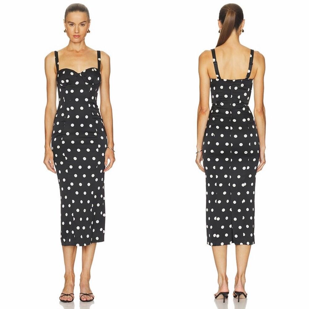 NICHOLAS Dominique Dress in Black & White Polka Dot US 4 $498